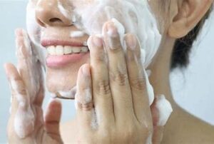 Gently wash your face twice a day with a mild, fragrance-free cleanser