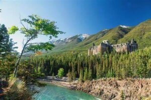 Escape to the breathtaking landscapes of Banff National Park with its turquoise lakes, glaciers, and Rocky Mountains.