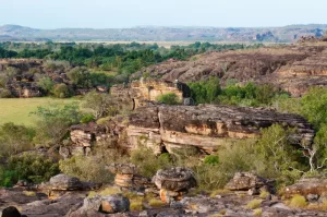 Ubirr is known for its ancient rock art galleries and panoramic views of the surrounding landscapes.