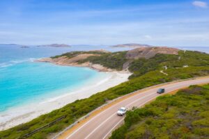 Embark on a scenic coastal drive offering panoramic views of the rugged cliffs, pristine beaches, and natural beauty of Esperance.