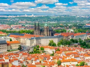 Aerial view of Czech Republic.