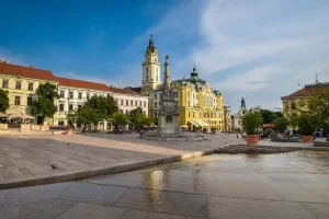 This city in southern Hungary is renowned for its well-preserved Roman historical sites of ruins, medieval architecture, and vibrant cultural scenes for tourists.