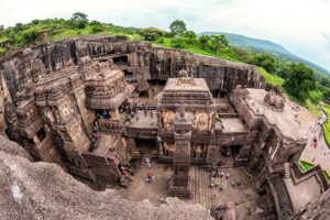 These ancient rock-cut caves are a UNESCO World Heritage Site and showcase exquisite Buddhist, Hindu, and Jain art and architecture dating back to the 2nd century BC.