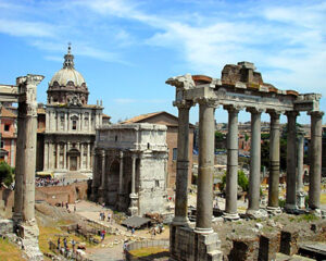 Once the center of ancient Rome, the Roman Forum is a sprawling archaeological site featuring ruins of temples, government buildings, and public spaces.