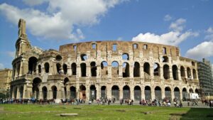 An iconic symbol of ancient Rome, the Colosseum is a massive amphitheater where gladiatorial contests and other public spectacles took place.