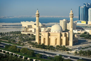 One of the largest mosques in the world, this grand structure in Manama can accommodate over 7,000 worshippers and is known for its beautiful architecture and intricate design.