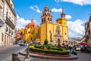 This colonial city is known for its colorful buildings, underground tunnels, and the stunning Basilica of Our Lady of Guanajuato.