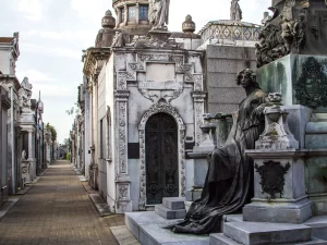 This famous cemetery in Buenos Aires is the final resting place of many notable Argentinians, including Eva Perón, and is known for its elaborate mausoleums and statues.
