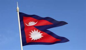 Image of the flag of Nepal.