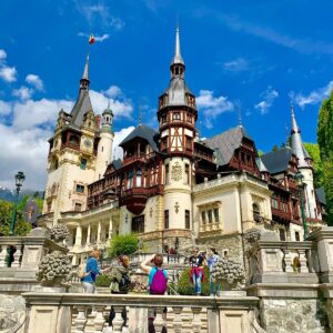 Located in the Carpathian Mountains near Sinaia, Peleș Castle is a neo-Renaissance castle that served as the summer residence of the Romanian royal family. It is renowned for its stunning architecture, rich interiors, and extensive art collections, making it one of the most beautiful castles in Europe.