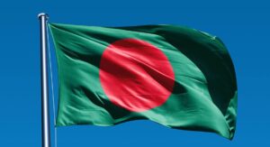 Images of the flag of Bangladesh.