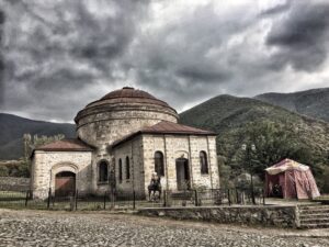 A beautiful example of 18th-century architecture, this palace features stunning stained glass windows and intricate frescoes. It was once the summer residence of the Sheki Khans.