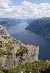 While primarily known for its natural beauty, the Lysefjord region also has historical significance. Pulpit Rock is a famous cliff rising 604 meters above the fjord. The area was historically important for navigation and trade, and visitors can explore both the natural and historical aspects.