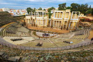 In Mérida, visitors can explore a well-preserved Roman theatre dating back to ancient times, showcasing the Roman influence in Spain.