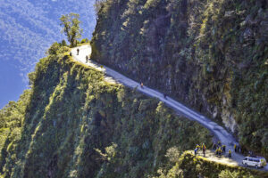 Known for its breathtaking views and thrilling experience, the Yungas Road is famous for its steep cliffs and lush vegetation. Adventurous travelers can bike down this road, taking in the stunning scenery of the surrounding mountains and valleys.