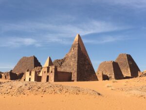 Located in the northeastern part of Sudan, the Pyramids of Meroë are part of the ancient Kingdom of Kush. This UNESCO World Heritage site features over 200 pyramids, showcasing the grandeur of Nubian architecture and offering stunning views of the surrounding desert.