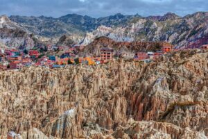 Located near La Paz, this unique geological formation features eroded rock formations that resemble a lunar landscape. Visitors can walk through the valley and enjoy the surreal scenery.