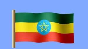 Image of the flag of Ethiopia.