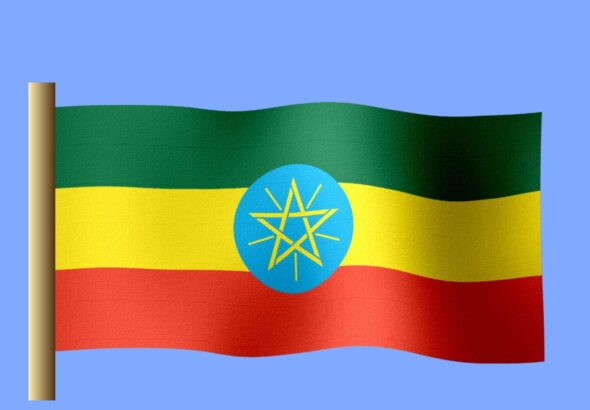 Image of the flag of Ethiopia.