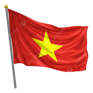 Image of the flag of Vietnam.