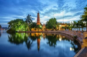 The capital city of Vietnam, Hanoi is rich in history and culture. Tourists can explore beautiful places including the Old Quarter, visit the Hoan Kiem Lake, and admire the architecture of the Ho Chi Minh Mausoleum and the Temple of Literature.