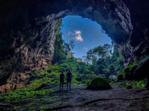 Located within Phong Nha-Ke Bang National Park, Phong Nha Cave is renowned for its impressive stalactites and stalagmites. Visitors can take boat rides into the cave and marvel at its natural beauty.